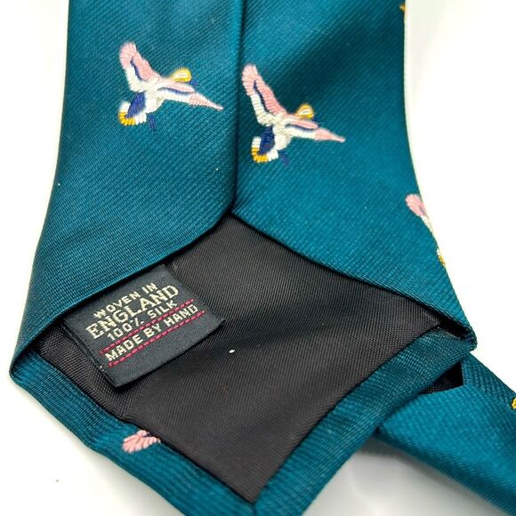 VIntage Abercrombie & FItch tie - Embroidered birds and fish - Picture 3 of 5